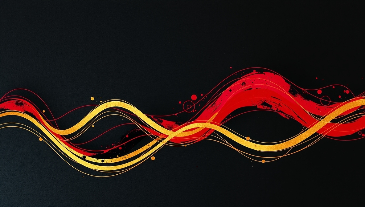 Cultural soundwaves visual representing Malaysian heritage